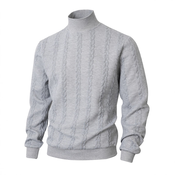 Elegant turtleneck sweater for men with textured pattern Lune London