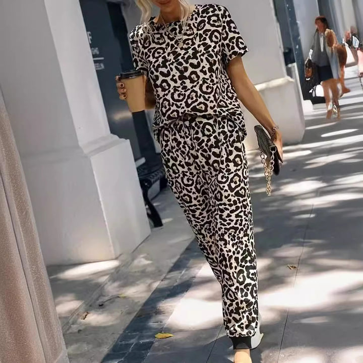 Lune London Women's Leopard Print Leisure Set