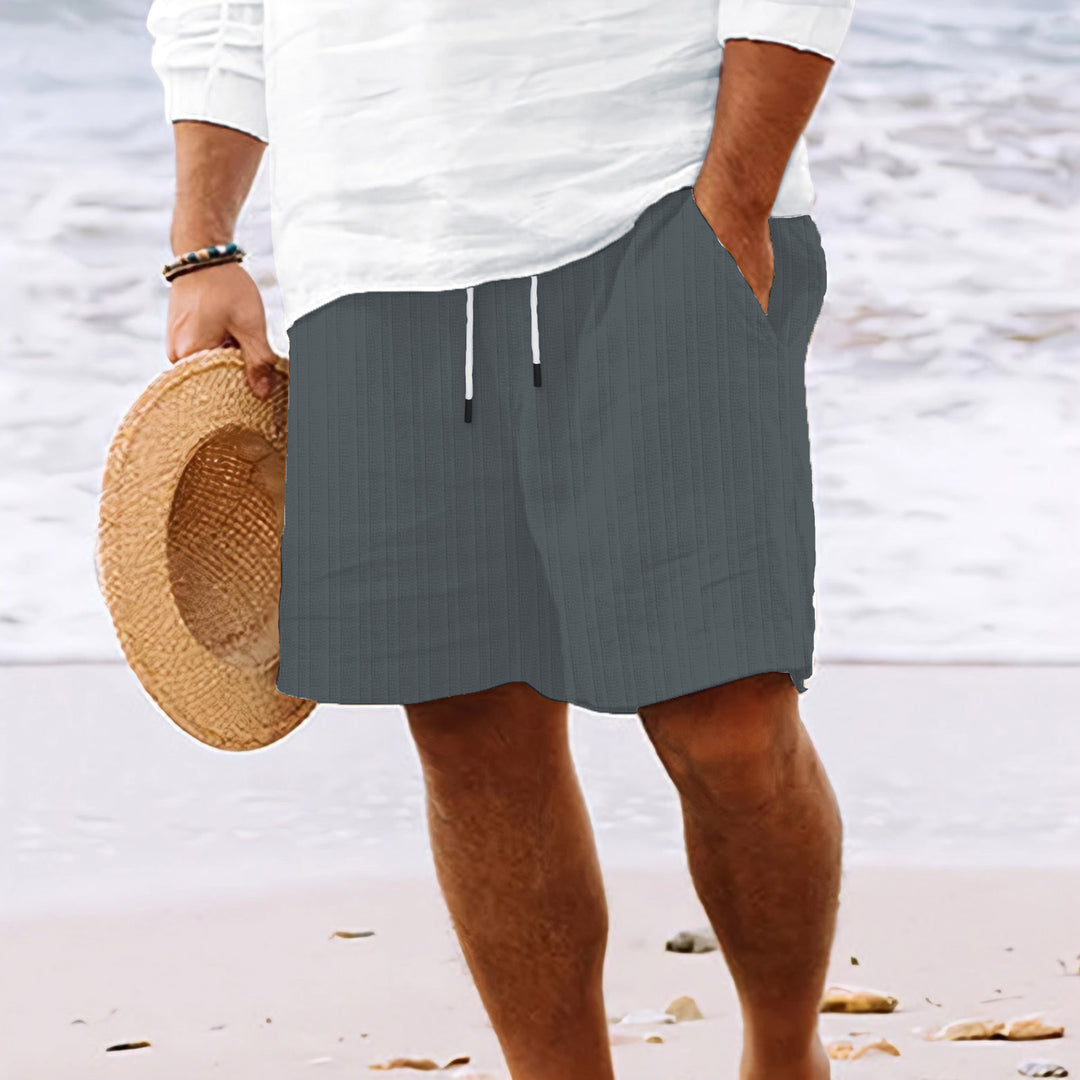 Casual beach shorts for men with elastic waistband and practical side pockets Lune London