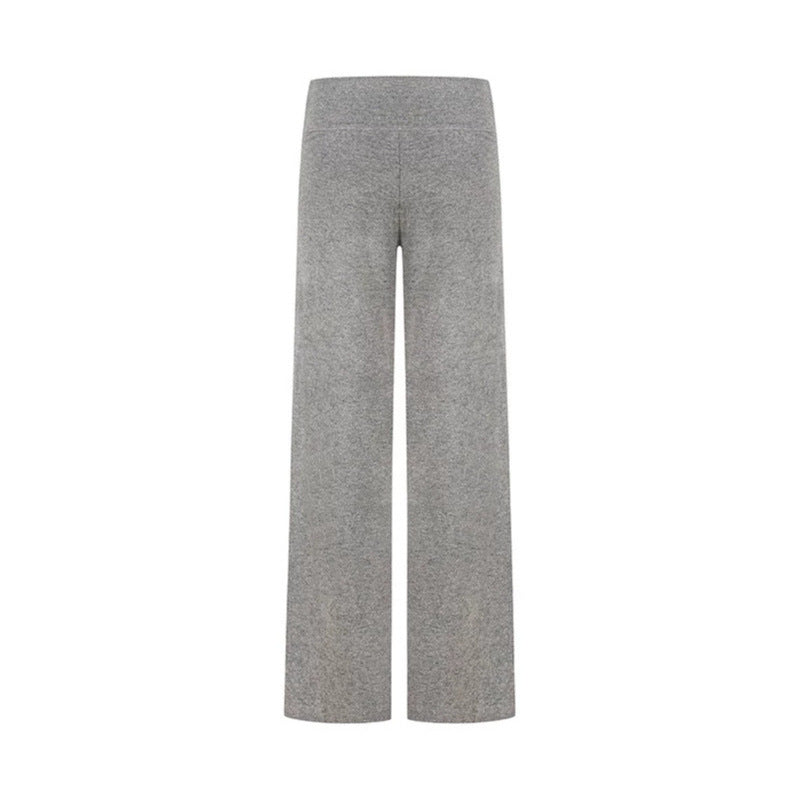 Women's Palazzo Fleece Pants with High Comfort Waistband and Flowing Wide-Leg Cut Amarae
