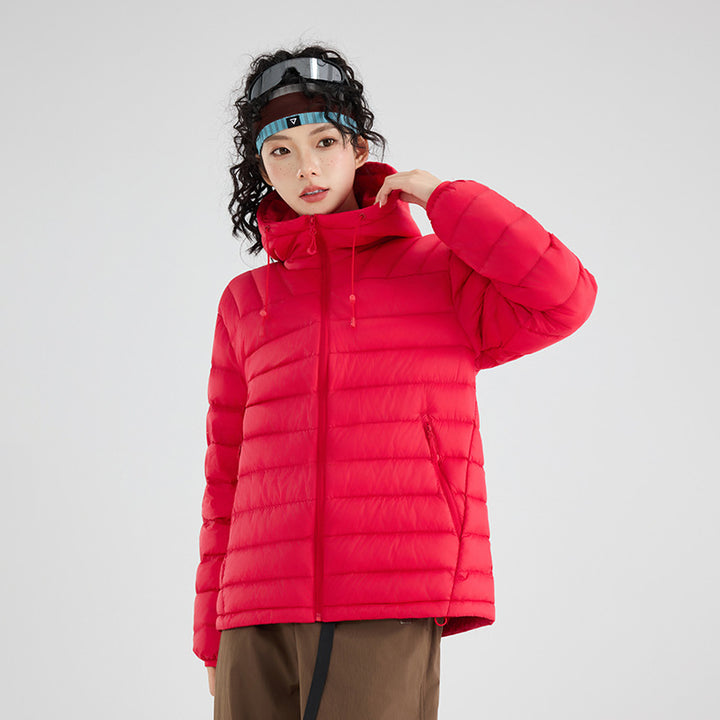 Women's ultra-light quilted thermocap jacket with horizontal stitching and zip pockets Amarae