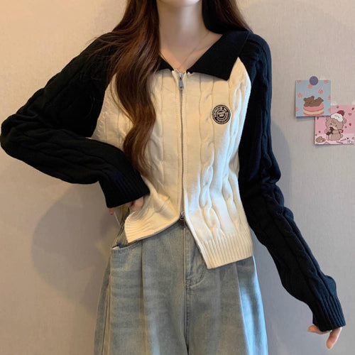 Femmes Cardigan Zippé Stylé Chic & Stil
