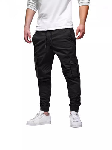 Casual cargo pants for men with elastic waistband and practical pockets Amarae
