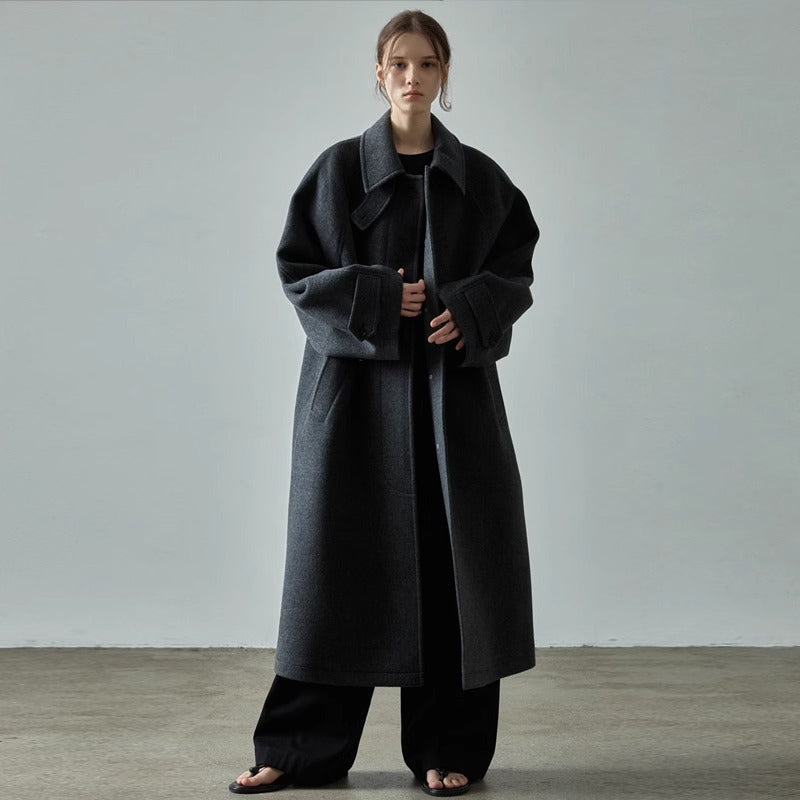 Manteau en laine surdimensionné pour femmes Chic & Stil