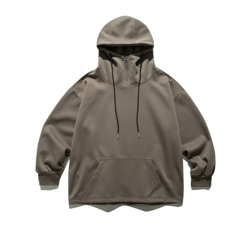 Unisex Oversize Hoodie with Half Zipper and Kangaroo Pocket Amarae