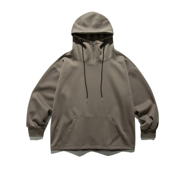 Unisex Oversize Hoodie with Half Zipper and Kangaroo Pocket Amarae