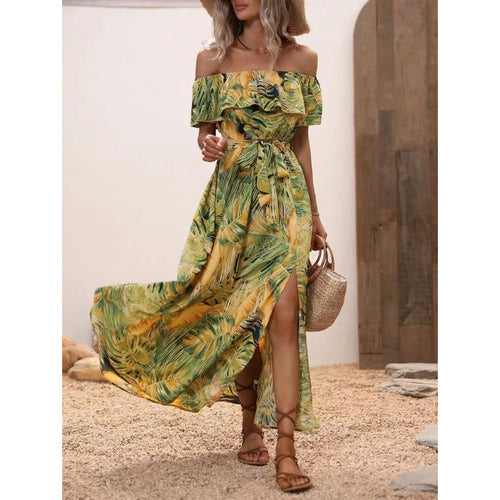 Amarae Off-Shoulder Tropical Maxi Dress for Women