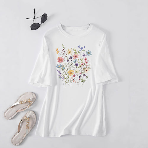 Chemisier d'été décontracté pour femmes avec imprimé floral Chic & Stil