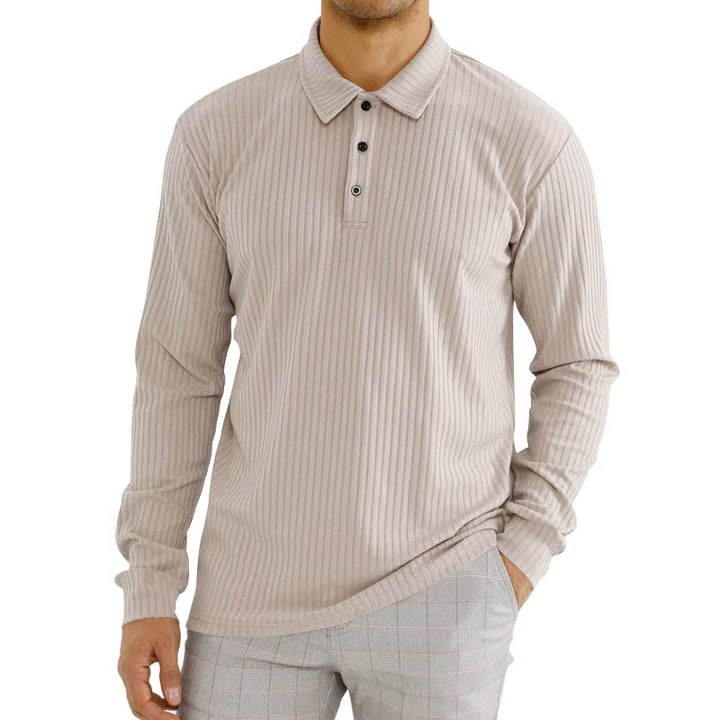 Men's Long Sleeve Polo with Structured Design Lune London