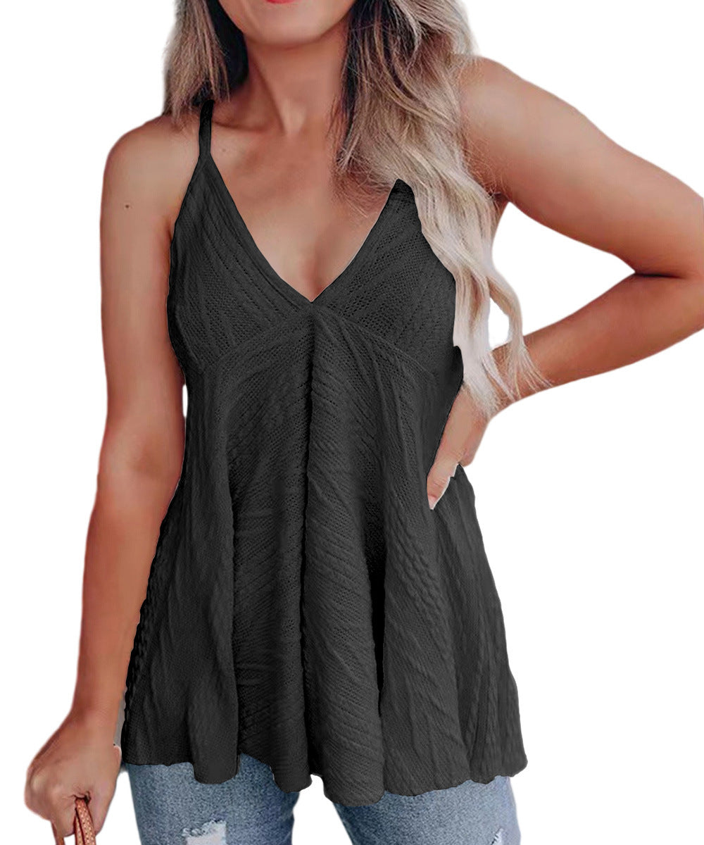 Women casual frill top with V-neck Lune London