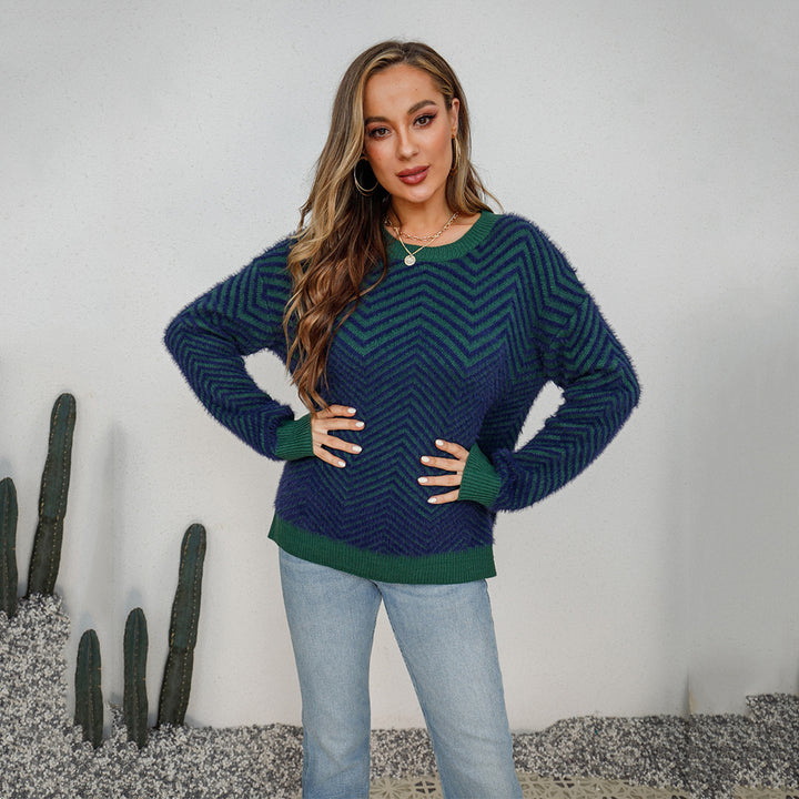 Pull pour femmes avec motif en chevrons Chic & Stil