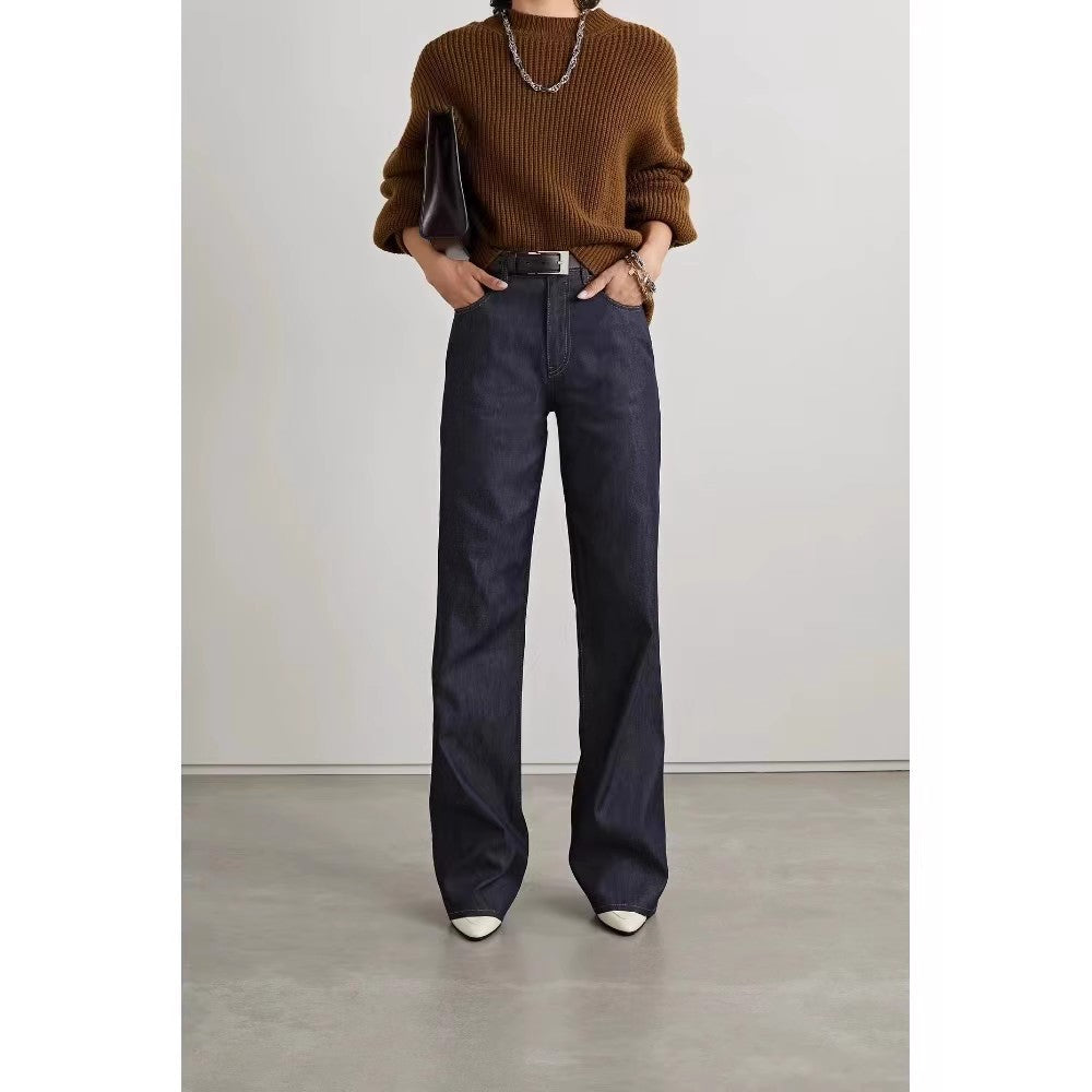 Jeans larges taille haute pour femmes Chic & Stil