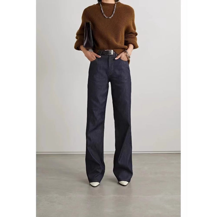Jeans larges taille haute pour femmes Chic & Stil