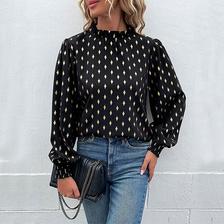 Elegant blouse for women with fashionable prints and balloon sleeves Lune London