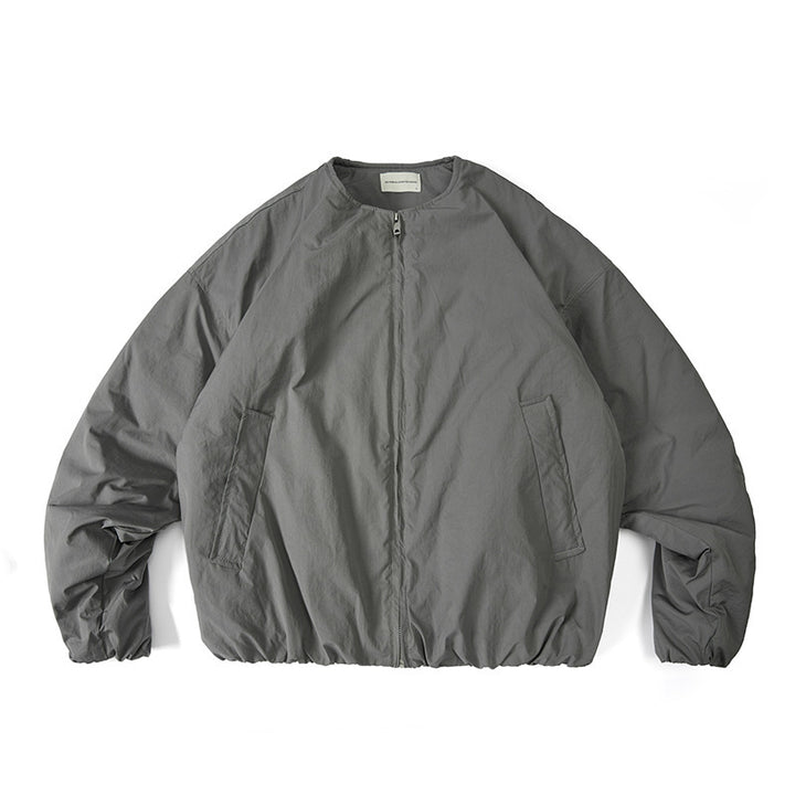 Unisex Lightweight Boxy Transition Jacket without Collar with Full Zip and Elastic Hem Amarae