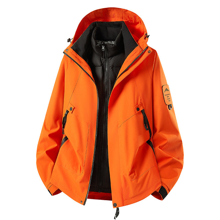 Men's Two-in-One Weather Protection Jacket with Removable Padded Vest and Adjustable Hood Amarae
