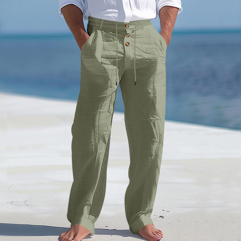 Casual beach pants for men with adjustable waist and practical pockets Lune London