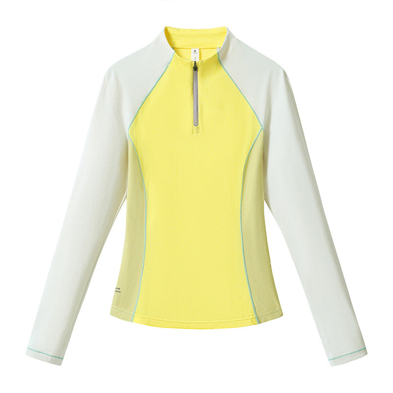 Women's Long Sleeve Functional Half Zip Shirt with Raglan Sleeves and UV Protection Amarae