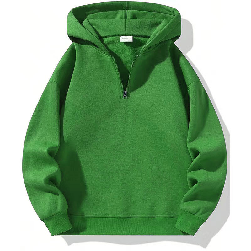 Hooded sweater for women with half zipper and soft inner lining Lune London