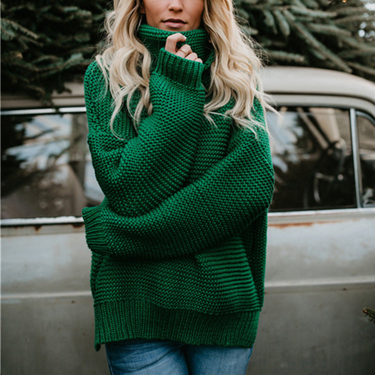 Chunky knit sweater for women with a turtleneck and relaxed fit Lune London