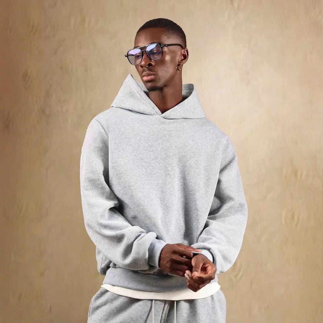 Casual hooded sweatshirt for men in soft material Lune London