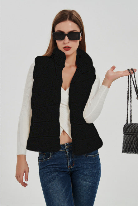 Ladies Quilted Gilet with High Collar and Practical Pockets Amarae