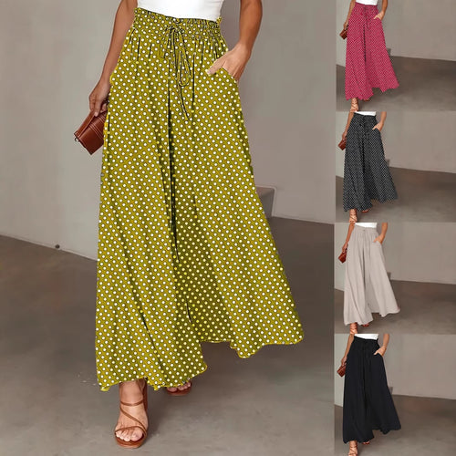 Loose-fitting leisure pants for women with an elastic waistband and side pockets Amarae