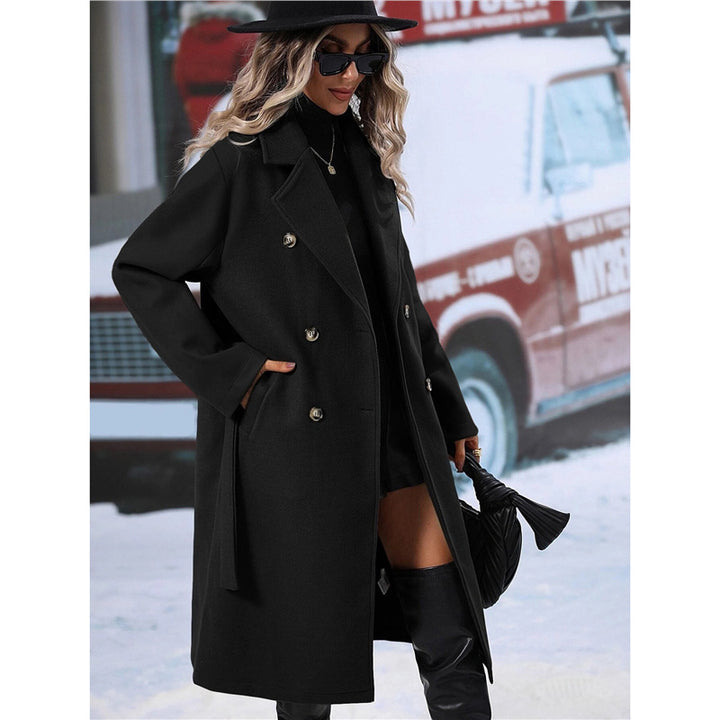 Lune London Double-Breasted Wool Coat for Women
