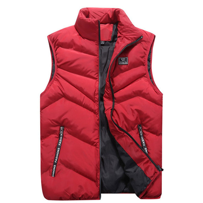 Ladies quilted gilet with high collar and zippered side pockets Amarae