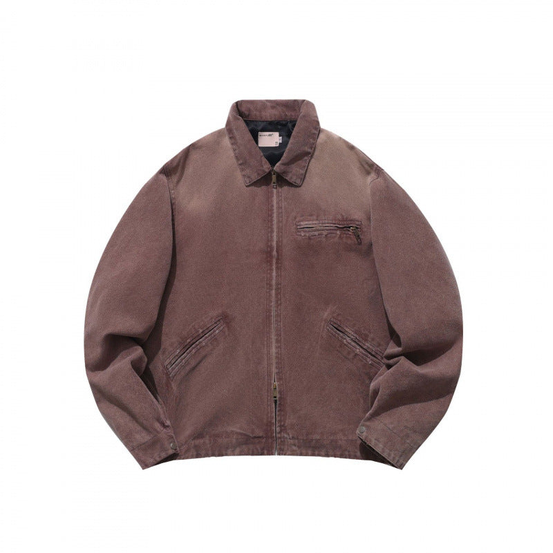 Men's Casual Worker Jacket made of soft canvas with zipper Amarae