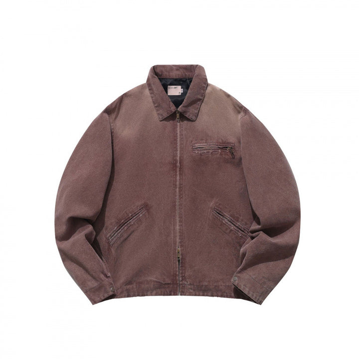 Men's Casual Worker Jacket made of soft canvas with zipper Amarae