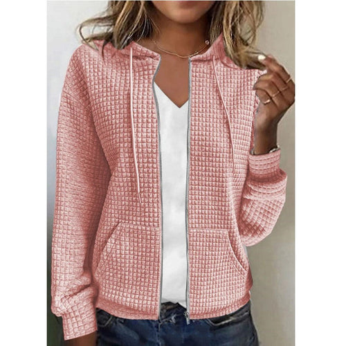 Women's fleece jacket with structured waffle pattern Amarae
