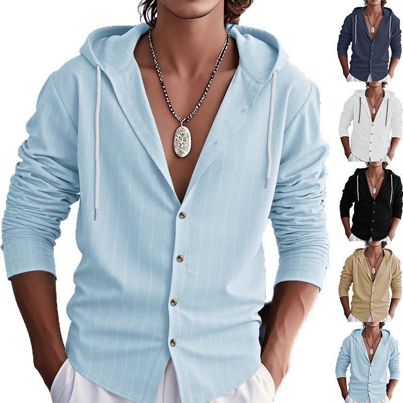 Men's transition jacket with structured design and hood Amarae