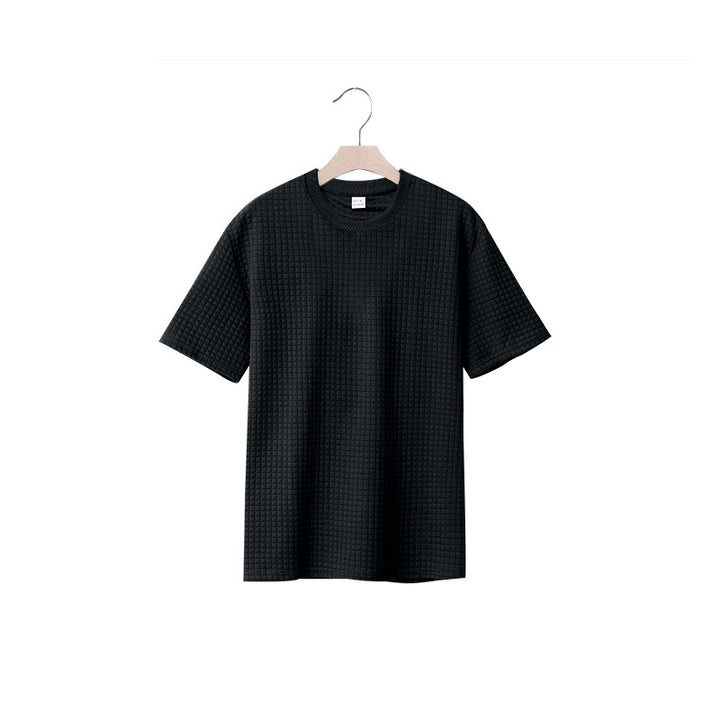 Casual men's t-shirt made of breathable cotton with textured design Lune London
