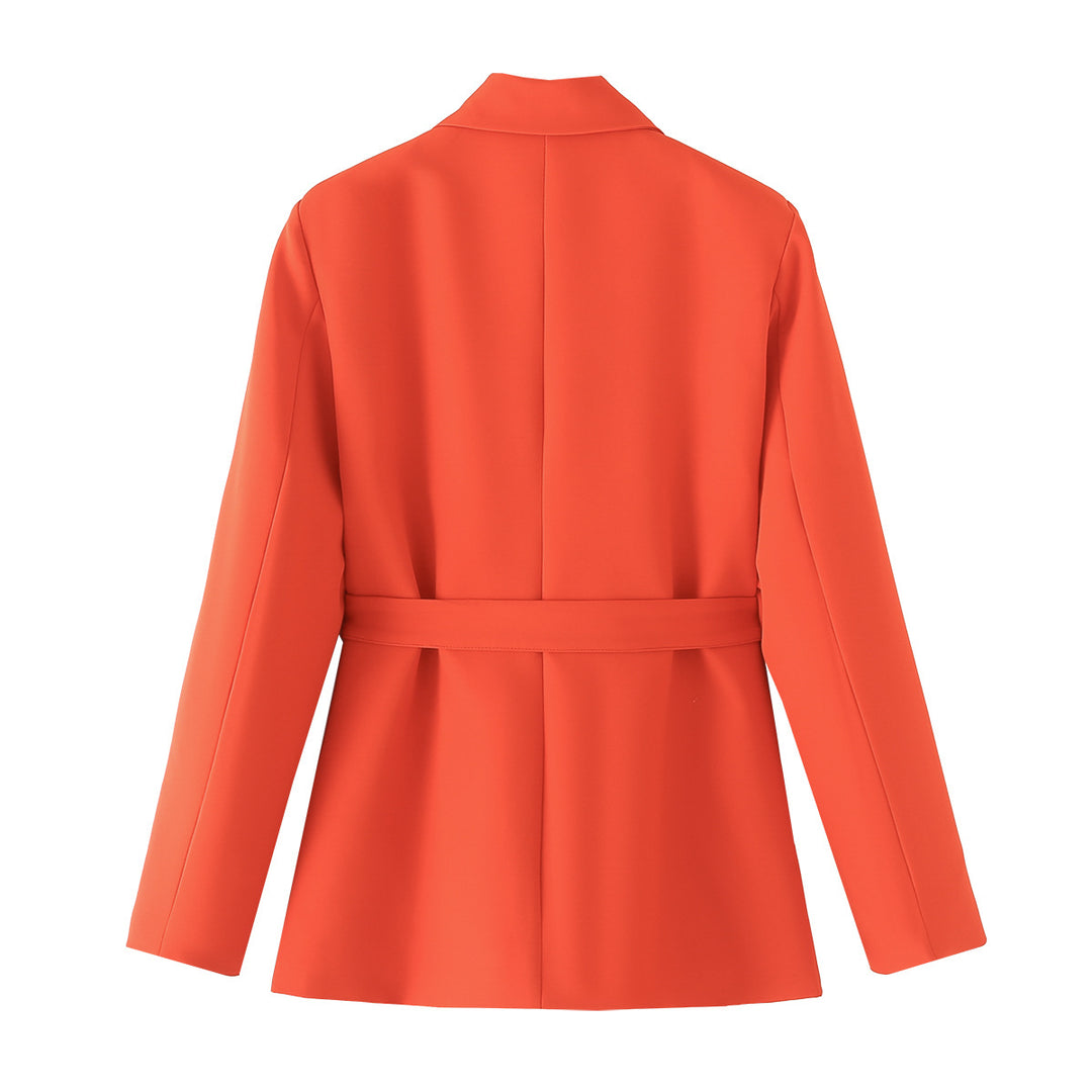 Tailored blazer for women with practical pockets and tie belt Lune London