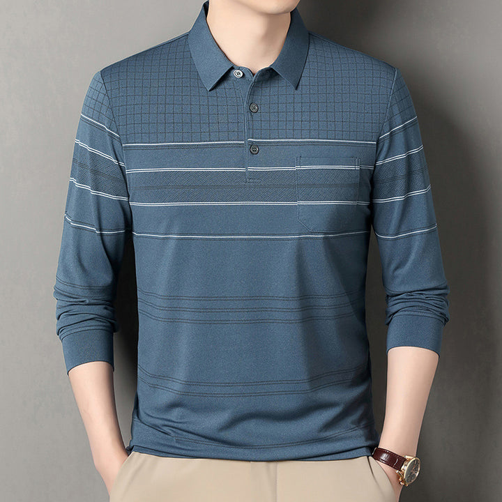 Comfortable polo shirt for men with textured design and elegant details Lune London