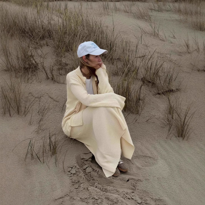 Ladies Long Knit Coat Amarae