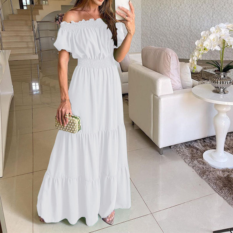 Off-Shoulder Chic Ruffle Maxi Dress