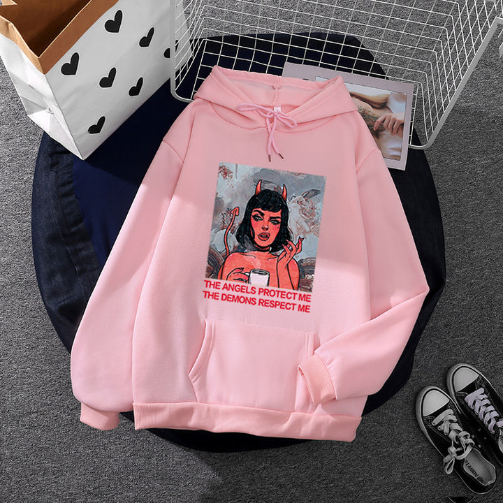 Women's hoodie with creative graphic print Chic & Stil