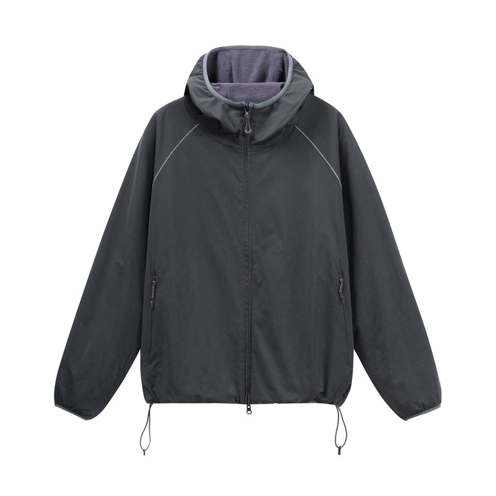 Women's Lightweight Softshell Hoodie with Fleece Lining, Raglan Sleeves and Drawstring Hood