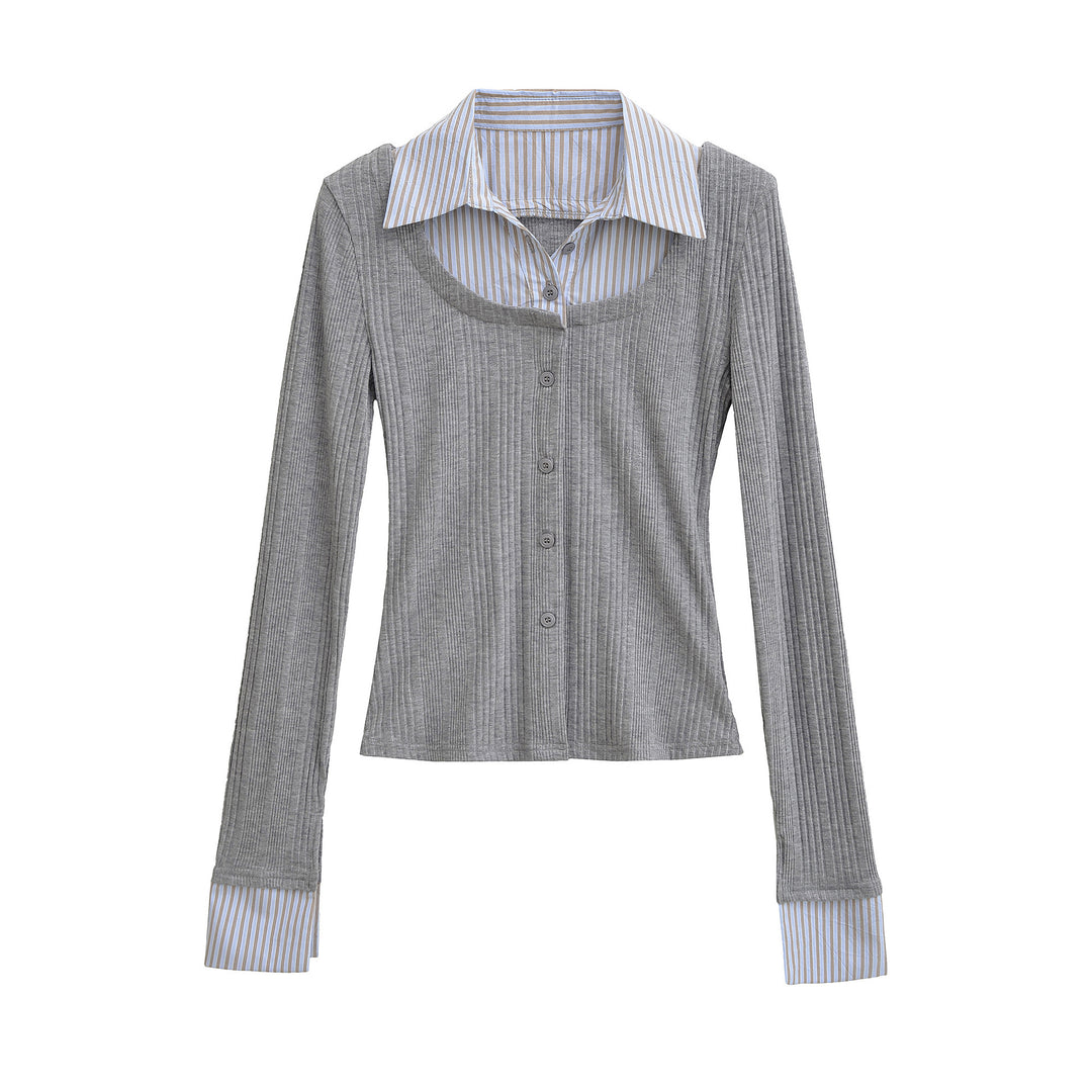 Long-sleeve shirt for women with a modern structured design and a classic shirt collar Lune London