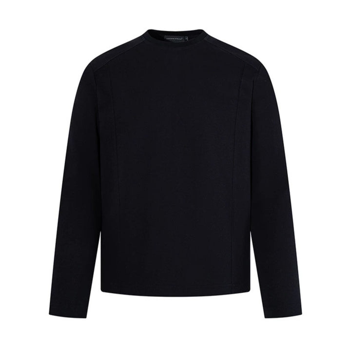 Men's Long Sleeve Shirt with Crew Neck made of Marl Cotton Blend Amarae