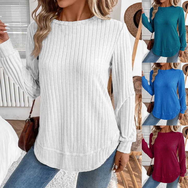 Pull en tricot décontracté pour femmes avec rayures verticales Chic & Stil