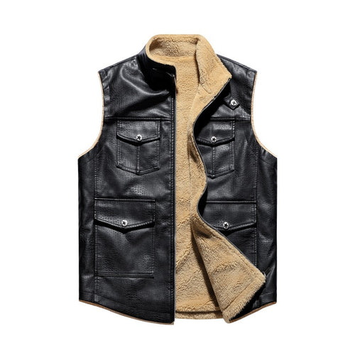 Casual style men's vest with warm inner lining from Amarae