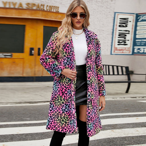 Women Luxury Leopard Fur Coat Amarae