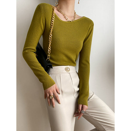 Ladies long-sleeve shirt with fine rib structure Chic & Stil
