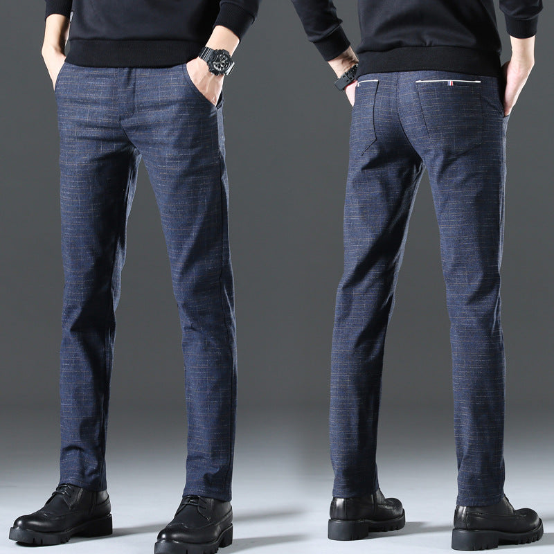 Modern chino trousers for men with elastic waistband and side pockets Lune London