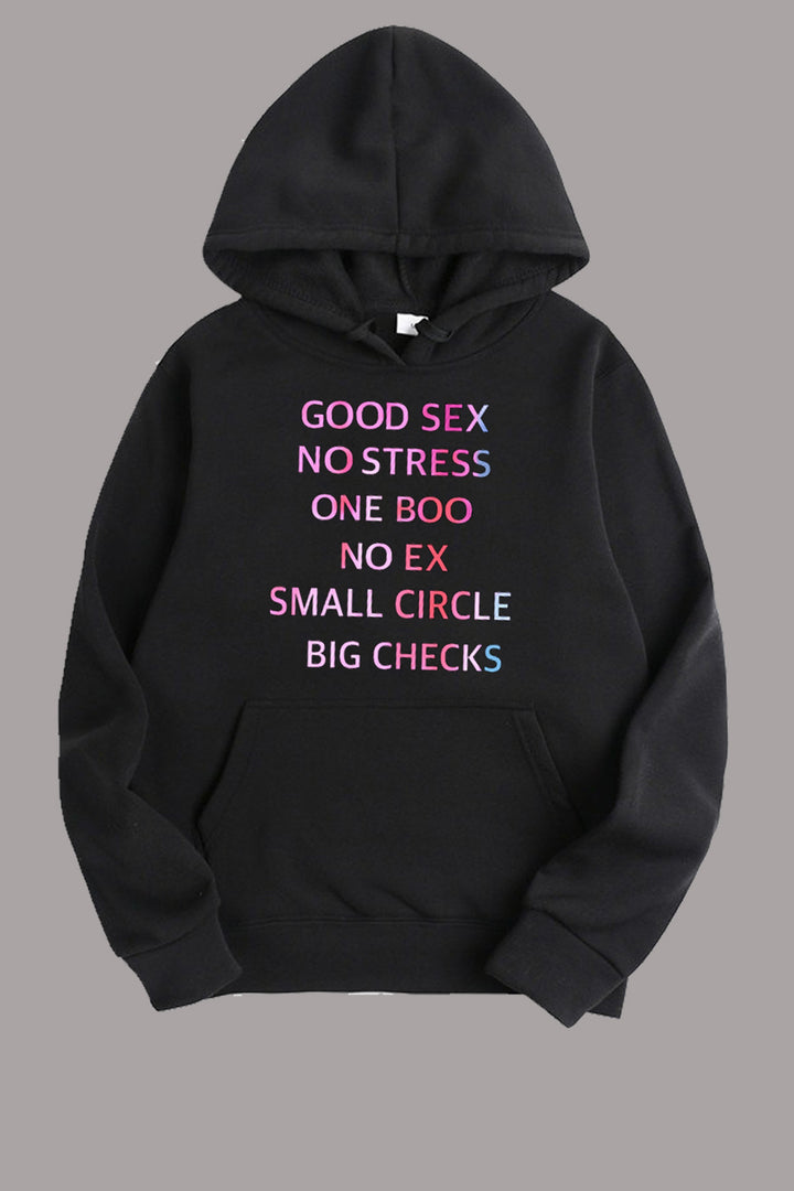 Hooded sweatshirt for women with a creative quote Lune London