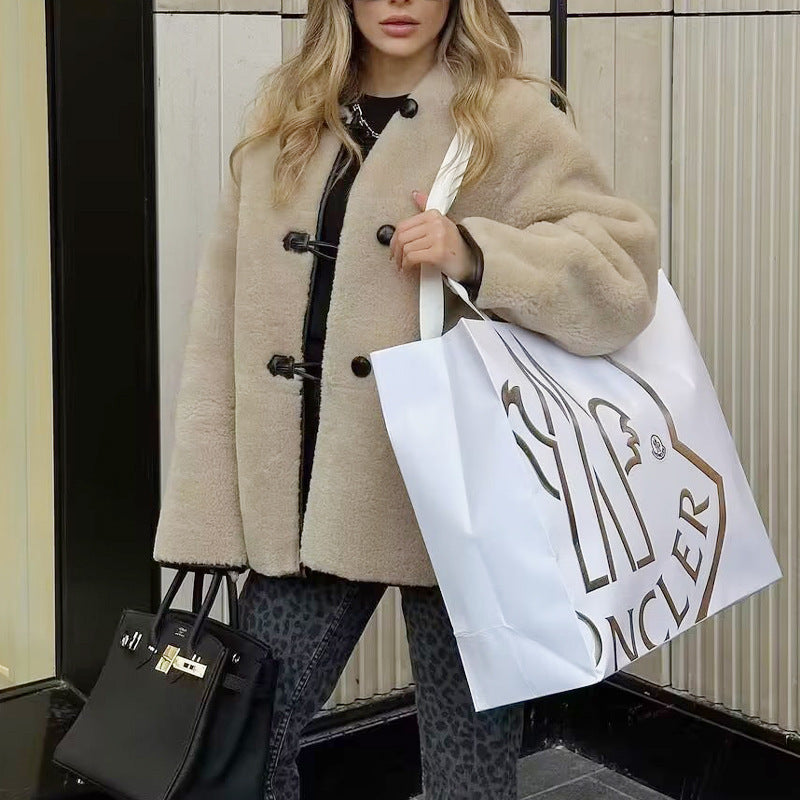 Ladies Oversized Teddy Jacket Lune London