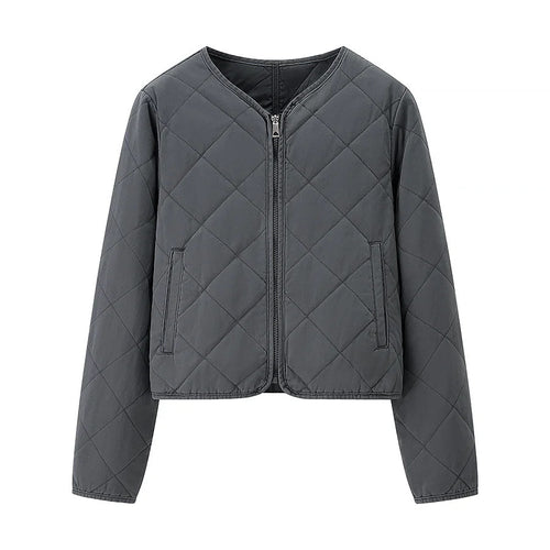 Quilted transition jacket for women with practical pockets and stylish stand-up collar Amarae